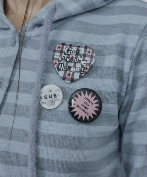 セール】【SETUP‐EXE】BADGE STRIPE HOODED CARDIGAN / 【セットアップ