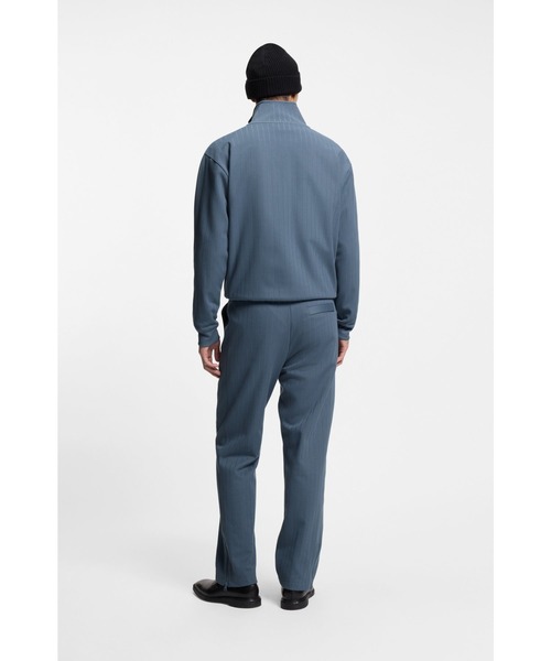 HUGO(ヒューゴ)の「コットンブレンド スウェットシャツ ドロップニードル ストライプ(スウェット・メンズ・ブルー・XS/XL/XXL/S)」の4枚目の写真