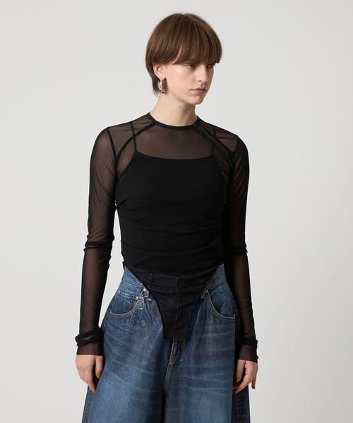 新品 ココディ ル ラク ン混バックリボンニット 2025秋冬 ブラウン