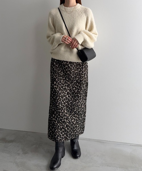 レオパードジャガードナロースカート（スカート）｜meilmada