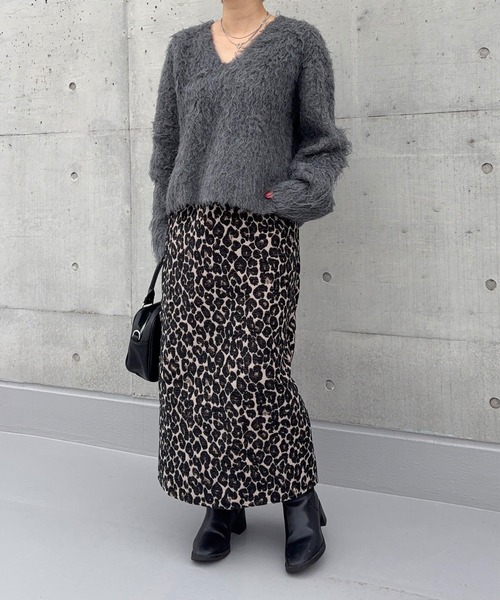 セール】レオパードジャガードナロースカート（スカート）｜meilmada