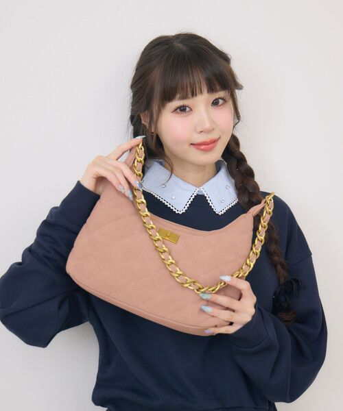 ems excite(エムズエキサイト)の「キルティングバッグ(ショルダーバッグ・レディース・ピンク/ブラウン/ブラック・ONE SIZE)」の14枚目の写真
