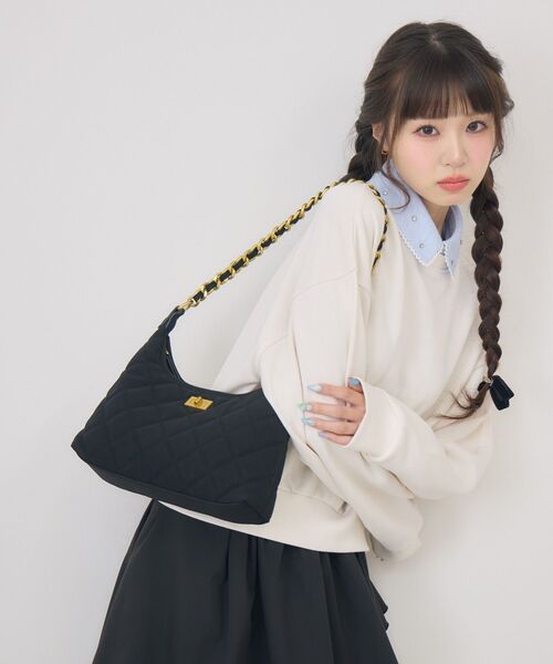 ems excite(エムズエキサイト)の「キルティングバッグ(ショルダーバッグ・レディース・ピンク/ブラウン/ブラック・ONE SIZE)」の21枚目の写真