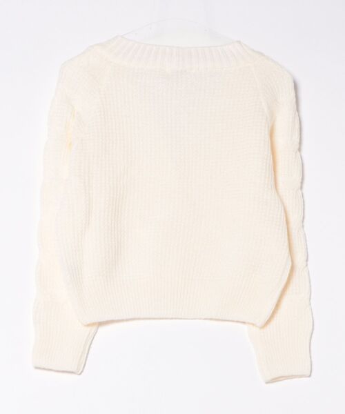 VIBGYOR Women（ヴィブジョー　ウィメン）の「【Mayree】リボン デザイン Vネック カーディガン（カーディガン/ボレロ・レディース・アイボリー・MEDIUM/SMALL）」の11枚目の写真