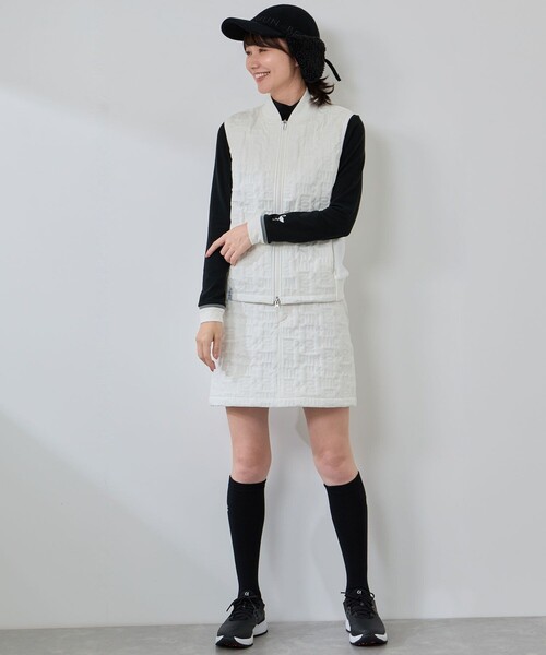 JUN&ROPE'(ジュンアンドロペ)の「ピンソニック中綿ベスト/防風・撥水//Oggi掲載(ブルゾン・レディース・ベージュ/ホワイト/ブラック・L/S/M)」の5枚目の写真