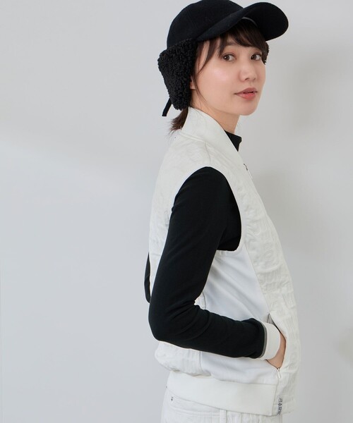 JUN&ROPE'(ジュンアンドロペ)の「ピンソニック中綿ベスト/防風・撥水//Oggi掲載(ブルゾン・レディース・ベージュ/ホワイト/ブラック・L/S/M)」の7枚目の写真