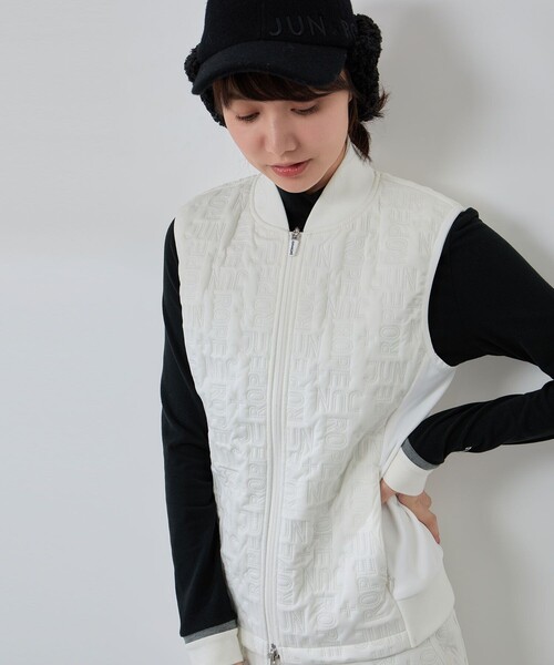 JUN&ROPE'(ジュンアンドロペ)の「ピンソニック中綿ベスト/防風・撥水//Oggi掲載(ブルゾン・レディース・ベージュ/ホワイト/ブラック・L/S/M)」の9枚目の写真