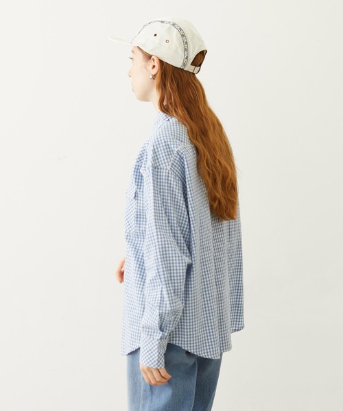 MILKFED.（ミルクフェド）の「CHECKERED WESTERN SHIRT（シャツ/ブラウス・レディース・ライトブルー/ブラック/レッド・ONE SIZE）」の8枚目の写真