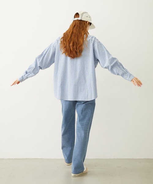 MILKFED.（ミルクフェド）の「CHECKERED WESTERN SHIRT（シャツ/ブラウス・レディース・ライトブルー/ブラック/レッド・ONE SIZE）」の13枚目の写真