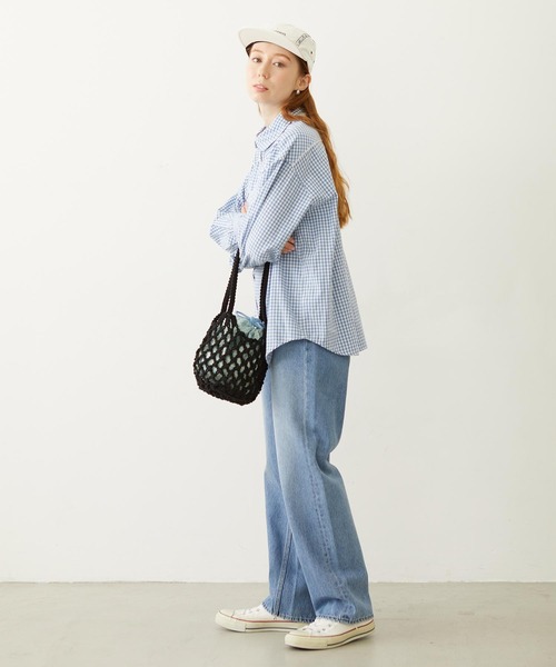 MILKFED.（ミルクフェド）の「CHECKERED WESTERN SHIRT（シャツ/ブラウス・レディース・ライトブルー/ブラック/レッド・ONE SIZE）」の18枚目の写真