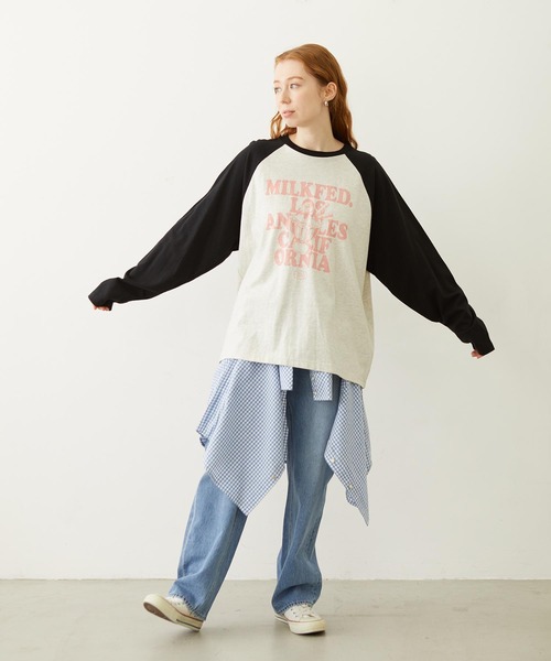 MILKFED.（ミルクフェド）の「CHECKERED WESTERN SHIRT（シャツ/ブラウス・レディース・ライトブルー/ブラック/レッド・ONE SIZE）」の19枚目の写真