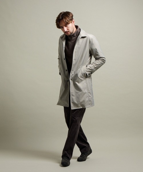 HIDEAWAYS NICOLE（ハイダウェイニコル）の「【HIDEAWAYS BLACK】ベストライナー付きステンカラーコート（ステンカラーコート・メンズ・ブラック/ライトベージュ/カーキブラウン・MEDIUM/LARGE/X-LARGE）」の5枚目の写真