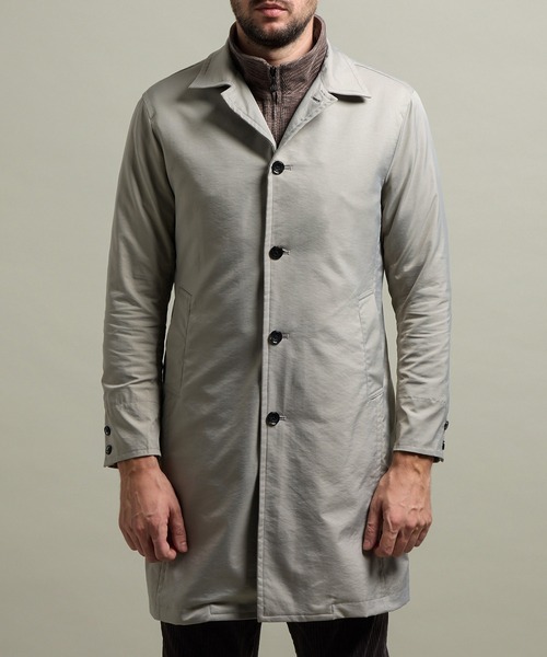 HIDEAWAYS NICOLE（ハイダウェイニコル）の「【HIDEAWAYS BLACK】ベストライナー付きステンカラーコート（ステンカラーコート・メンズ・ブラック/ライトベージュ/カーキブラウン・MEDIUM/LARGE/X-LARGE）」の6枚目の写真