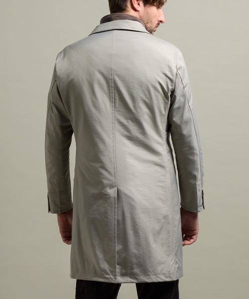 HIDEAWAYS NICOLE（ハイダウェイニコル）の「【HIDEAWAYS BLACK】ベストライナー付きステンカラーコート（ステンカラーコート・メンズ・ブラック/ライトベージュ/カーキブラウン・MEDIUM/LARGE/X-LARGE）」の8枚目の写真