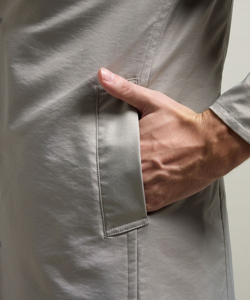 HIDEAWAYS NICOLE（ハイダウェイニコル）の「【HIDEAWAYS BLACK】ベストライナー付きステンカラーコート（ステンカラーコート・メンズ・ブラック/ライトベージュ/カーキブラウン・MEDIUM/LARGE/X-LARGE）」の12枚目の写真