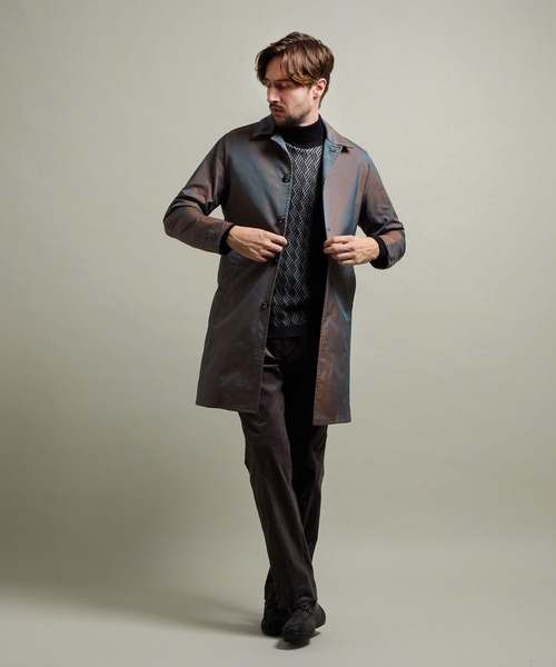 HIDEAWAYS NICOLE（ハイダウェイニコル）の「【HIDEAWAYS BLACK】ベストライナー付きステンカラーコート（ステンカラーコート・メンズ・ブラック/ライトベージュ/カーキブラウン・MEDIUM/LARGE/X-LARGE）」の20枚目の写真