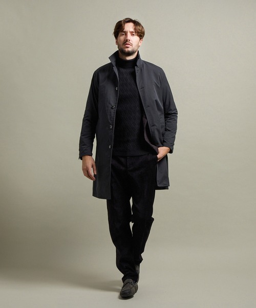 HIDEAWAYS NICOLE（ハイダウェイニコル）の「【HIDEAWAYS BLACK】ベストライナー付きステンカラーコート（ステンカラーコート・メンズ・ブラック/ライトベージュ/カーキブラウン・MEDIUM/LARGE/X-LARGE）」の22枚目の写真