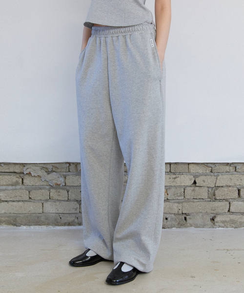 RENSE(レンセ)の「RS String Wide Sweat Pants Melange Gray(スウェットパンツ・レディース・その他・FREE)」の1枚目の写真