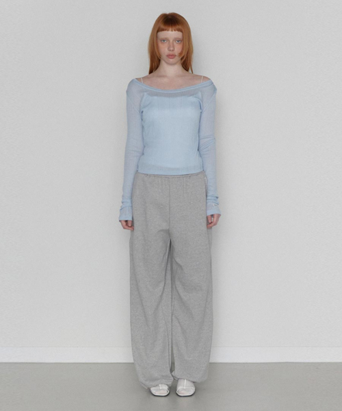 RENSE(レンセ)の「RS String Wide Sweat Pants Melange Gray(スウェットパンツ・レディース・その他・FREE)」の2枚目の写真