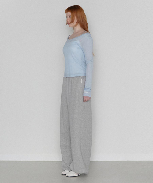 RENSE(レンセ)の「RS String Wide Sweat Pants Melange Gray(スウェットパンツ・レディース・その他・FREE)」の3枚目の写真