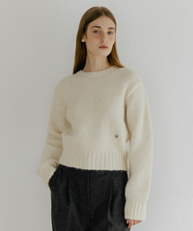 ALPACA ROUND PULLOVER IVORY