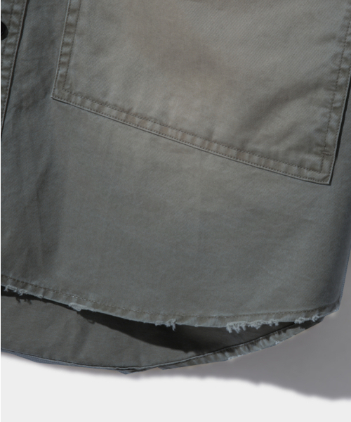DIMITRI BLACK（ディミトリブラック）の「ダブルニーパッチ半袖ワークシャツ_チャコール（シャツ/ブラウス・レディース・その他・MEDIUM/X-LARGE）」の10枚目の写真