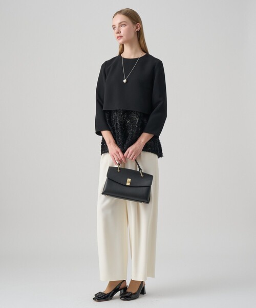 ANAYI(アナイ)の「ウナメーラビジューネックレス(ネックレス・レディース・オフホワイト/ブラック・FREE)」の4枚目の写真