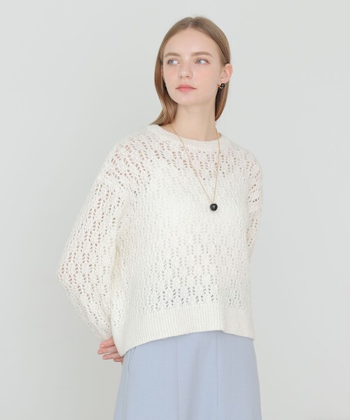 ANAYI(アナイ)の「ウナメーラビジューネックレス(ネックレス・レディース・オフホワイト/ブラック・FREE)」の6枚目の写真