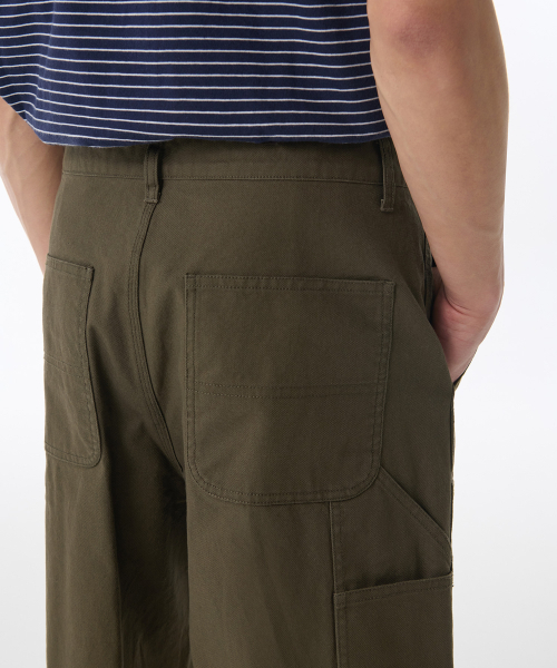 MUSINSA STANDARD（ムシンサスタンダード）の「キャンバスレギュラーフィットダブルニーカーペンターパンツ[カーキ]（その他パンツ・メンズ・その他・40/38/42/36/34/32/30/31/33/26/27/28/29）」の7枚目の写真