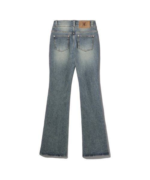 WOOALONG(ウアロン)の「Western washed boots-cut denim pants - BLUE(デニムパンツ・レディース・ブルー・SMALL/MEDIUM)」の5枚目の写真