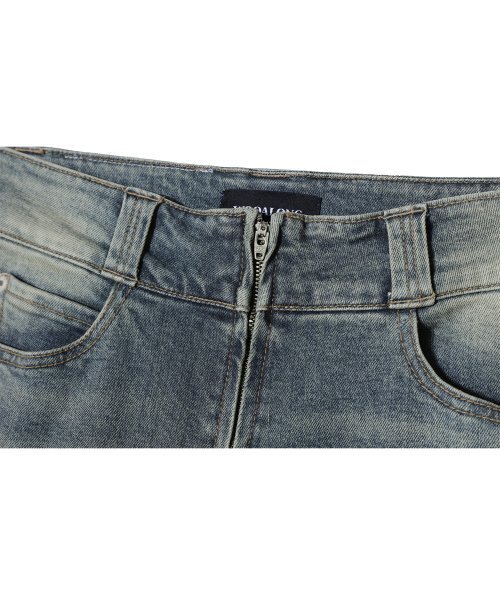 WOOALONG(ウアロン)の「Western washed boots-cut denim pants - BLUE(デニムパンツ・レディース・ブルー・SMALL/MEDIUM)」の4枚目の写真