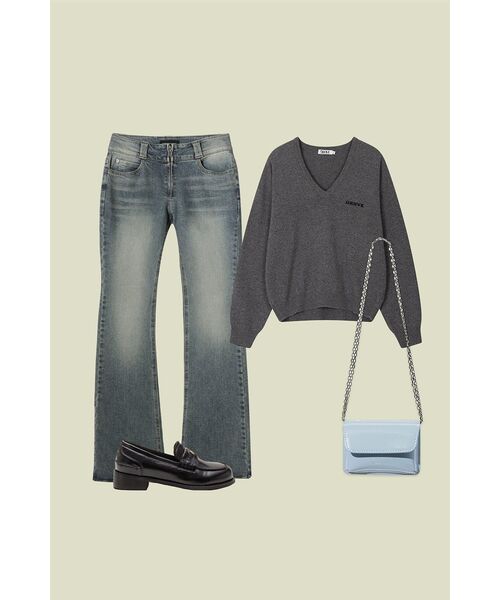 WOOALONG(ウアロン)の「Western washed boots-cut denim pants - BLUE(デニムパンツ・レディース・ブルー・SMALL/MEDIUM)」の19枚目の写真