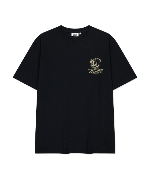 Wacky WiLLy(ワッキーウィリー)の「スケッチグラフィック半袖Tシャツ(3色)(Tシャツ/カットソー・レディース・ホワイト/ブラック・X-LARGE/SMALL/MEDIUM/LARGE/X-SMALL)」の7枚目の写真
