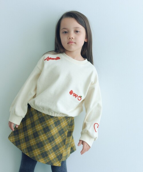 green label relaxing（グリーンレーベルリラクシング）の「チェーンステッチ 裏毛プルオーバー / トレーナー100cm-160cm（スウェット・キッズ・ネイビー/オフホワイト/ライム・160cm/140cm/110cm/120cm/100cm/150cm/130cm）」の4枚目の写真