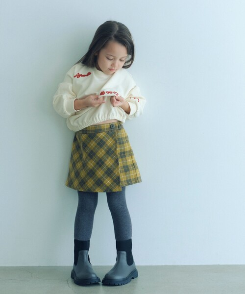 green label relaxing（グリーンレーベルリラクシング）の「チェーンステッチ 裏毛プルオーバー / トレーナー100cm-160cm（スウェット・キッズ・ネイビー/オフホワイト/ライム・160cm/140cm/110cm/120cm/100cm/150cm/130cm）」の5枚目の写真