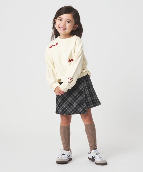 green label relaxing（グリーンレーベルリラクシング）の「チェーンステッチ 裏毛プルオーバー / トレーナー100cm-160cm（スウェット・キッズ・ネイビー/オフホワイト/ライム・160cm/140cm/110cm/120cm/100cm/150cm/130cm）」の13枚目の写真