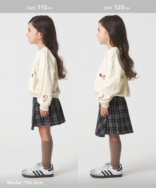 green label relaxing（グリーンレーベルリラクシング）の「チェーンステッチ 裏毛プルオーバー / トレーナー100cm-160cm（スウェット・キッズ・ネイビー/オフホワイト/ライム・160cm/140cm/110cm/120cm/100cm/150cm/130cm）」の15枚目の写真