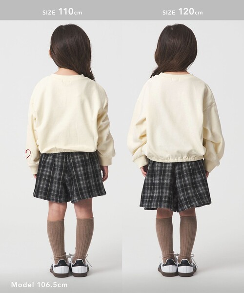 green label relaxing（グリーンレーベルリラクシング）の「チェーンステッチ 裏毛プルオーバー / トレーナー100cm-160cm（スウェット・キッズ・ネイビー/オフホワイト/ライム・160cm/140cm/110cm/120cm/100cm/150cm/130cm）」の16枚目の写真