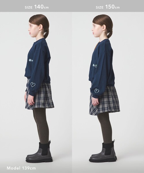 green label relaxing（グリーンレーベルリラクシング）の「チェーンステッチ 裏毛プルオーバー / トレーナー100cm-160cm（スウェット・キッズ・ネイビー/オフホワイト/ライム・160cm/140cm/110cm/120cm/100cm/150cm/130cm）」の20枚目の写真