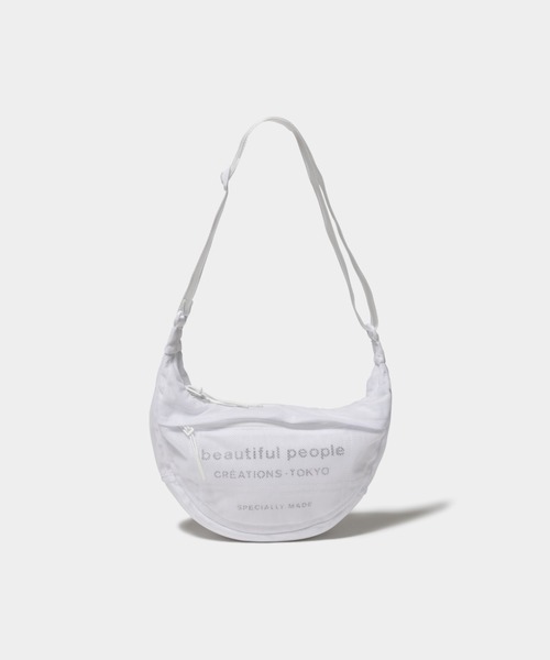beautiful people(ビューティフルピープル)の「nothing to hide half moon bag(ショルダーバッグ・レディース・ホワイト/ブラック・FREE)」の1枚目の写真