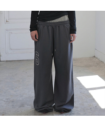 Check Layered 96 Wide 2way Jogger - Charcoal