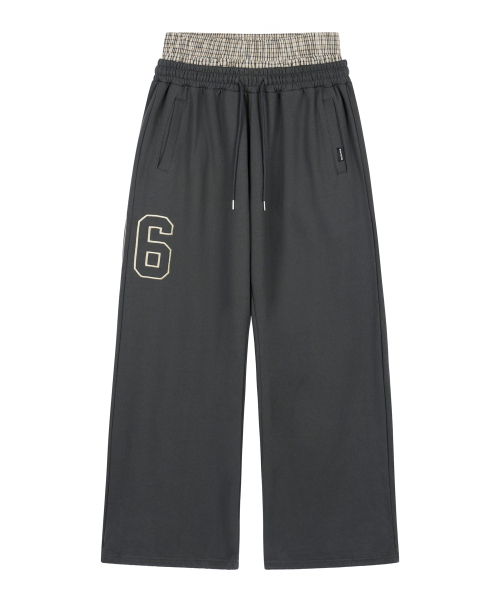 ROCKCAKE(ロックケーキ)の「Check Layered 96 Wide 2way Jogger - Charcoal(スウェットパンツ・レディース・その他・X-SMALL/SMALL)」の2枚目の写真