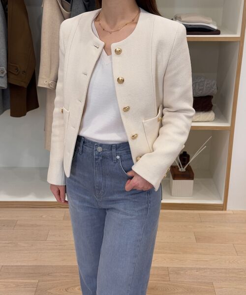 LINGSEOUL(リングソウル)の「gold button tweed jacket-ivory(テーラードジャケット・レディース・その他・SMALL/MEDIUM)」の6枚目の写真
