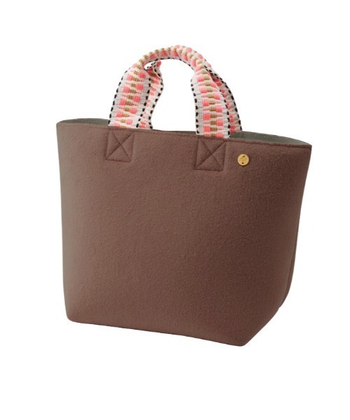 LILA&FLEUR(リラアンドフルール)の「Felt Tote Bag(トートバッグ・レディース・オレンジ/マスタード/ブラウン/チャコールグレー/ヘザーグレー・ONE SIZE)」の3枚目の写真