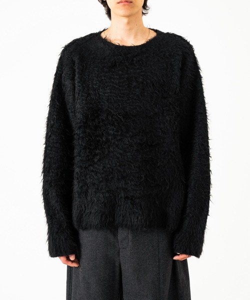 CAMPHOR WOOD（カンファーウッド）の「MOHAIR TOUCH SUPER SHAGGY PULLOVER / モヘアタッチスーパーシャギープルオーバー（ニット/セーター・メンズ・ピンク/ブラック/アッシュ・MEDIUM/LARGE）」の7枚目の写真