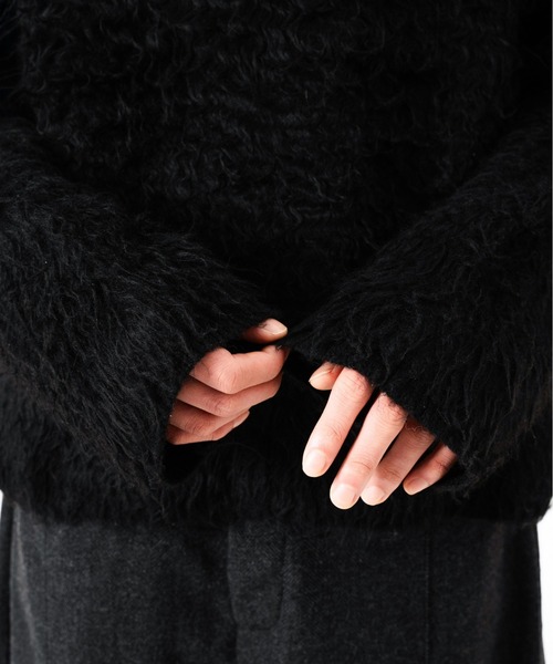 CAMPHOR WOOD（カンファーウッド）の「MOHAIR TOUCH SUPER SHAGGY PULLOVER / モヘアタッチスーパーシャギープルオーバー（ニット/セーター・メンズ・ピンク/ブラック/アッシュ・MEDIUM/LARGE）」の9枚目の写真