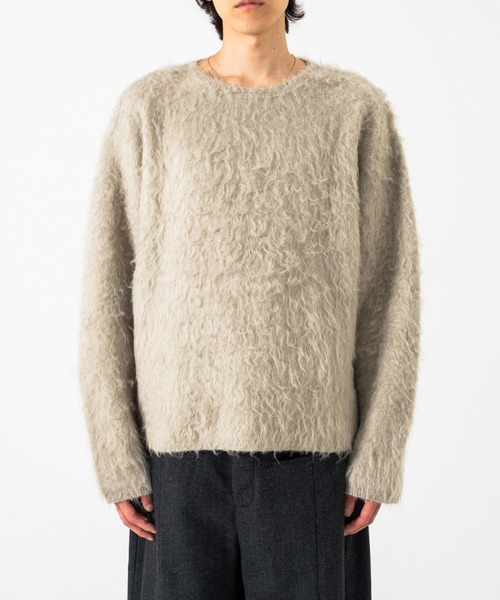 CAMPHOR WOOD（カンファーウッド）の「MOHAIR TOUCH SUPER SHAGGY PULLOVER / モヘアタッチスーパーシャギープルオーバー（ニット/セーター・メンズ・ピンク/ブラック/アッシュ・MEDIUM/LARGE）」の13枚目の写真