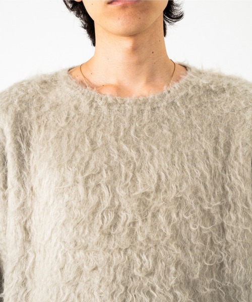 CAMPHOR WOOD（カンファーウッド）の「MOHAIR TOUCH SUPER SHAGGY PULLOVER / モヘアタッチスーパーシャギープルオーバー（ニット/セーター・メンズ・ピンク/ブラック/アッシュ・MEDIUM/LARGE）」の14枚目の写真