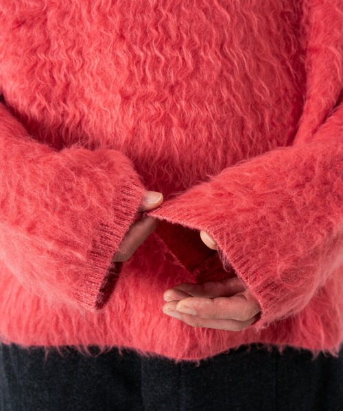 CAMPHOR WOOD（カンファーウッド）の「MOHAIR TOUCH SUPER SHAGGY PULLOVER / モヘアタッチスーパーシャギープルオーバー（ニット/セーター・メンズ・ピンク/ブラック/アッシュ・MEDIUM/LARGE）」の21枚目の写真