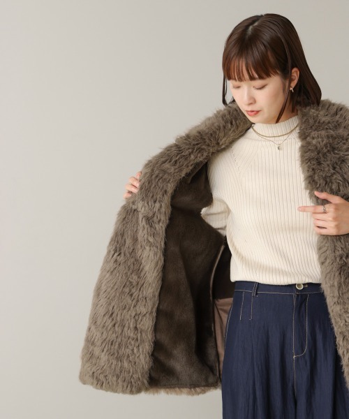 Bou Jeloud（ブージュルード）の「ファームートン切替コクーンベスト（ベスト・レディース・モカ/グレイッシュベージュ・38）」の17枚目の写真